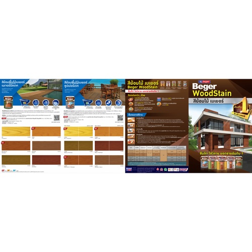 Beger สีย้อมไม้ วูดสเตน กึ่งเงา S-2901 1กล. สีสักทอง