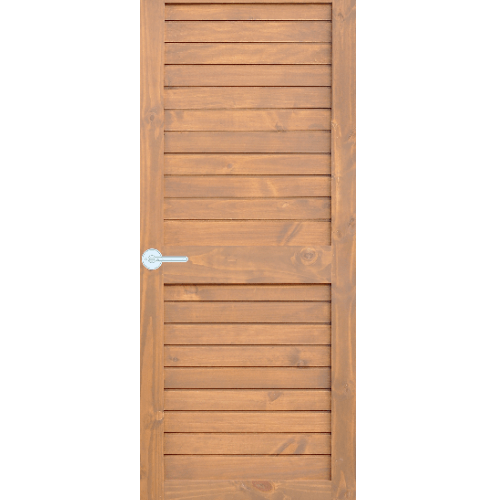 D2D ประตูไม้สนนิวซีแลนด์ บานทึบเซาะร่องสีเบรินแอช  Eco Ezero26 80x200ซม.