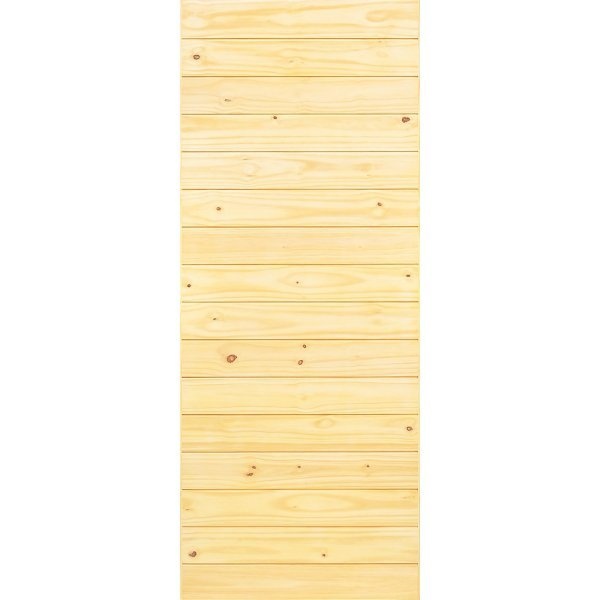 D2D ประตูไม้สน( Pine) บานทึบทำร่อง Eco Pine-801 80x200ซม.