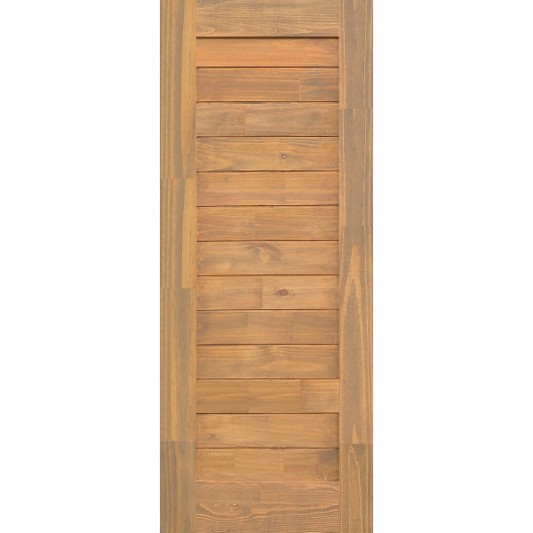 D2D ประตูไม้สน (Pine)  บานทึบทำร่อง Eco Ezero-29  BJ  80x200 ซม. สีเบรินแอช