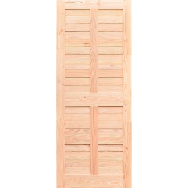 D2D ประตูไม้สนแดง (Redwood)  รุ่น Super Ezero G ขนาด 80x200 ซม. ไม่ทำสี