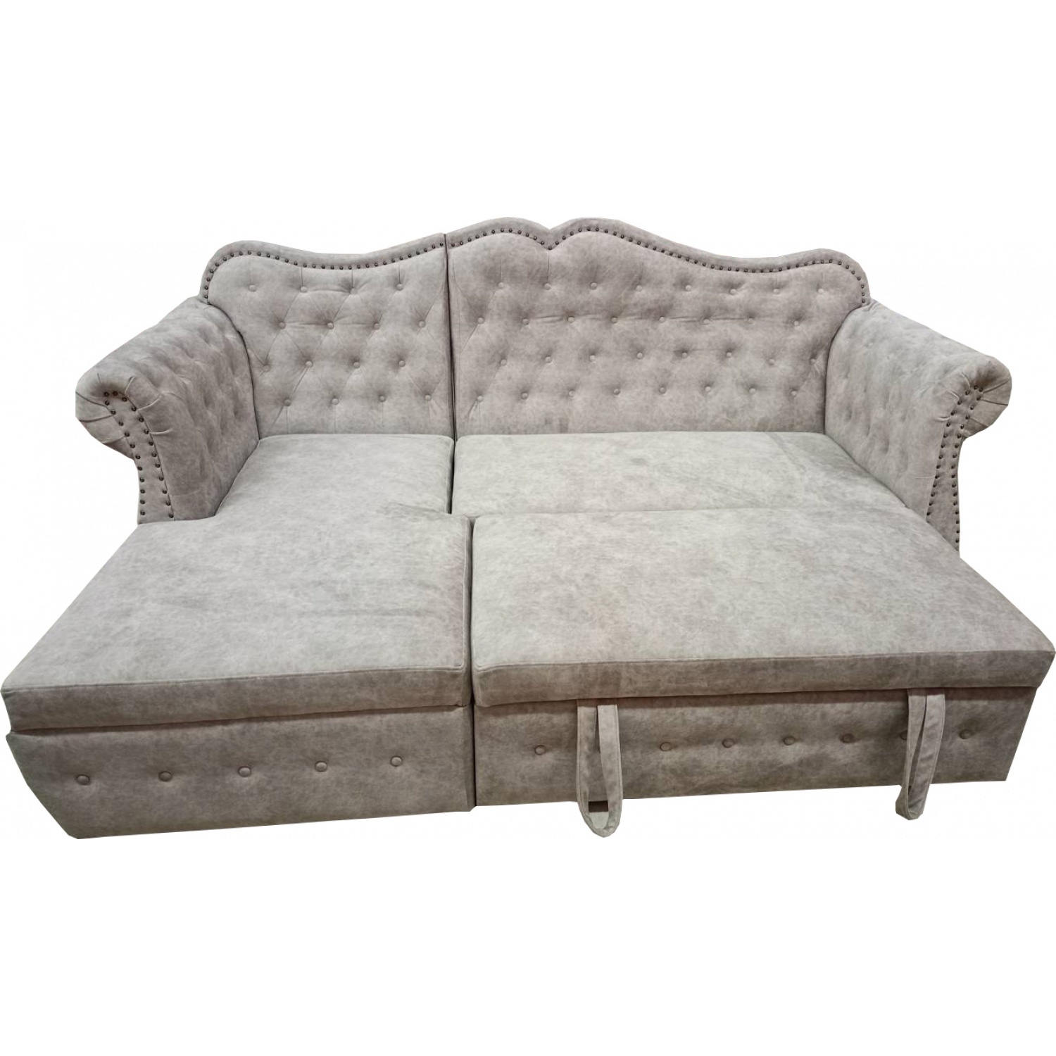 PULITO โซฟาผ้าขนสั้น รุ่น Europa ขนาด 235x160x105ซม. สีครีม