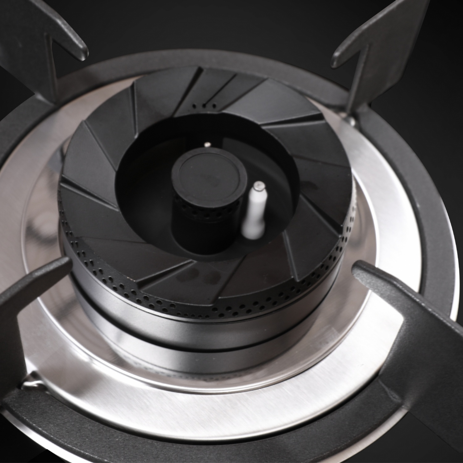 Lucky Flame เตาฝังหน้ากระจก 2 หัวเตา รุ่น LGS-9122 สีดำ