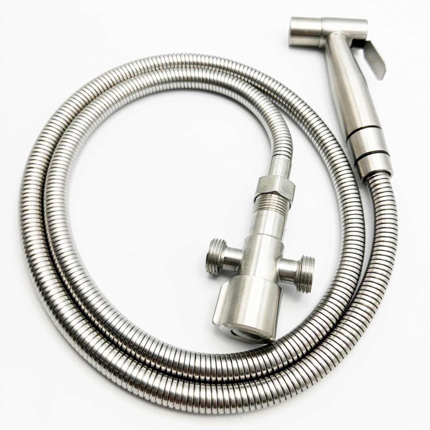 DONMARK ชุด SET สายฉีดชำระสแตนเลส 304 พร้อมสต๊อปวาล์ว 3 ทาง สแตนเลส 304 DM-888P2618