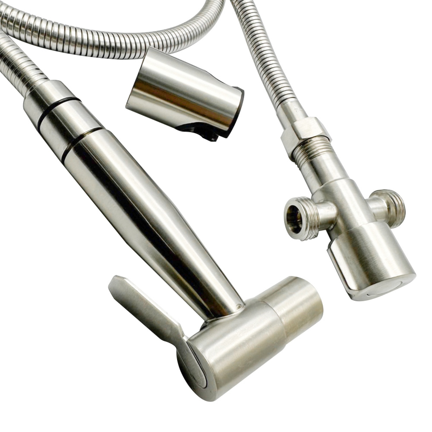 DONMARK ชุด SET สายฉีดชำระสแตนเลส 304 พร้อมสต๊อปวาล์ว 3 ทาง สแตนเลส 304 DM-888P2618