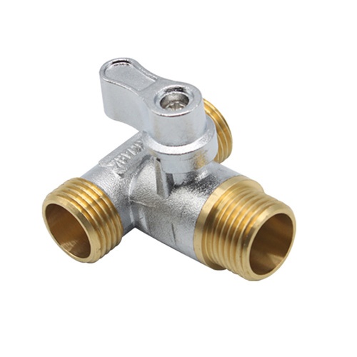 DONMARK มินิบอลวาล์วสามทาง ทองเหลือง ผผผ. 1/2 รุ่น MC-333M