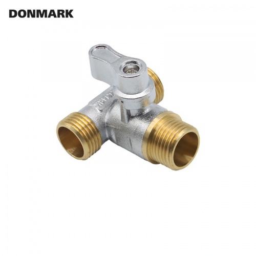 DONMARK มินิบอลวาล์วสามทาง ทองเหลือง ผผผ. 1/2