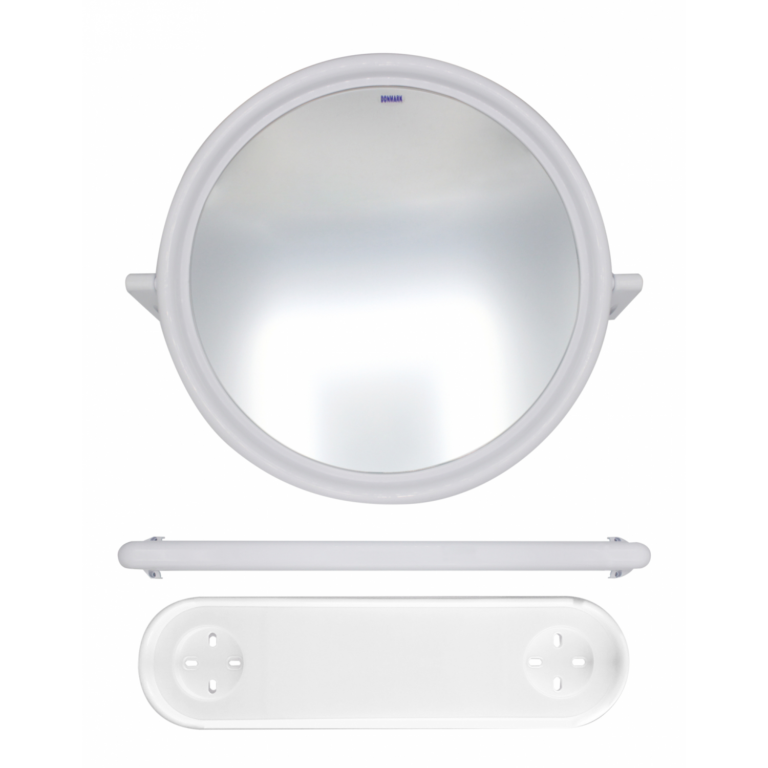 Donmark กระจกชุด 3 ชิ้น ทรงกลม รุ่น DM-900   สีขาว