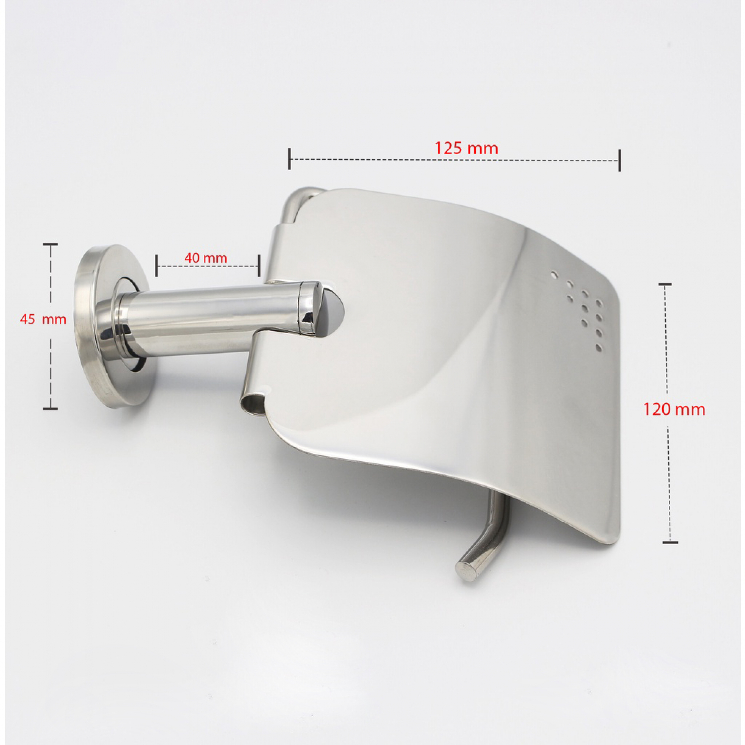 Donmark ที่ใส่กระดาษชำระสแตนเลส แบบมีฝาปิด รุ่น K-03B   สีโครเมี่ยม