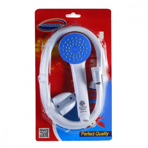 DONMARK ฝักบัวอาบน้ำสีฟ้า พร้อมสาย รุ่น CD-18(LB) ขนาด  สีขาว