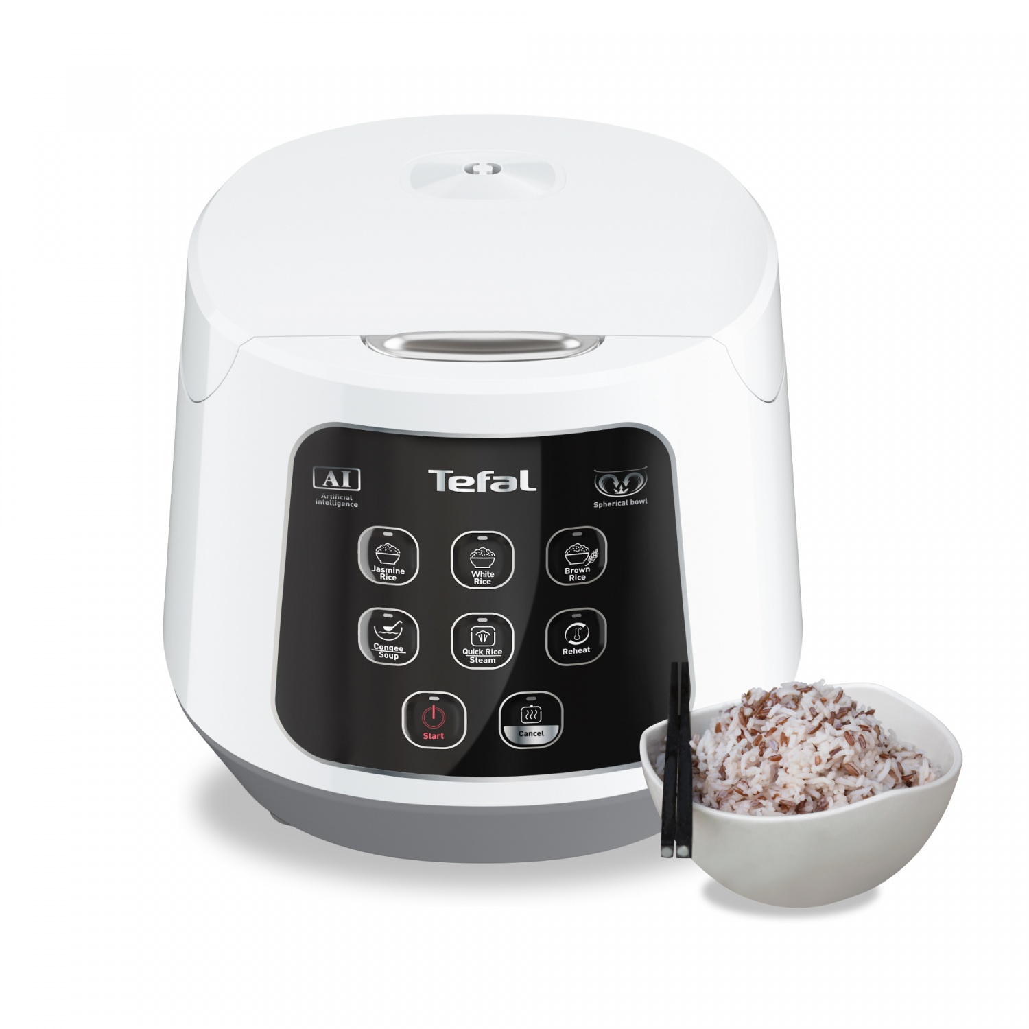 TEFAL หม้อหุงข้าว ขนาด 1 ลิตร RK730166 สีขาว