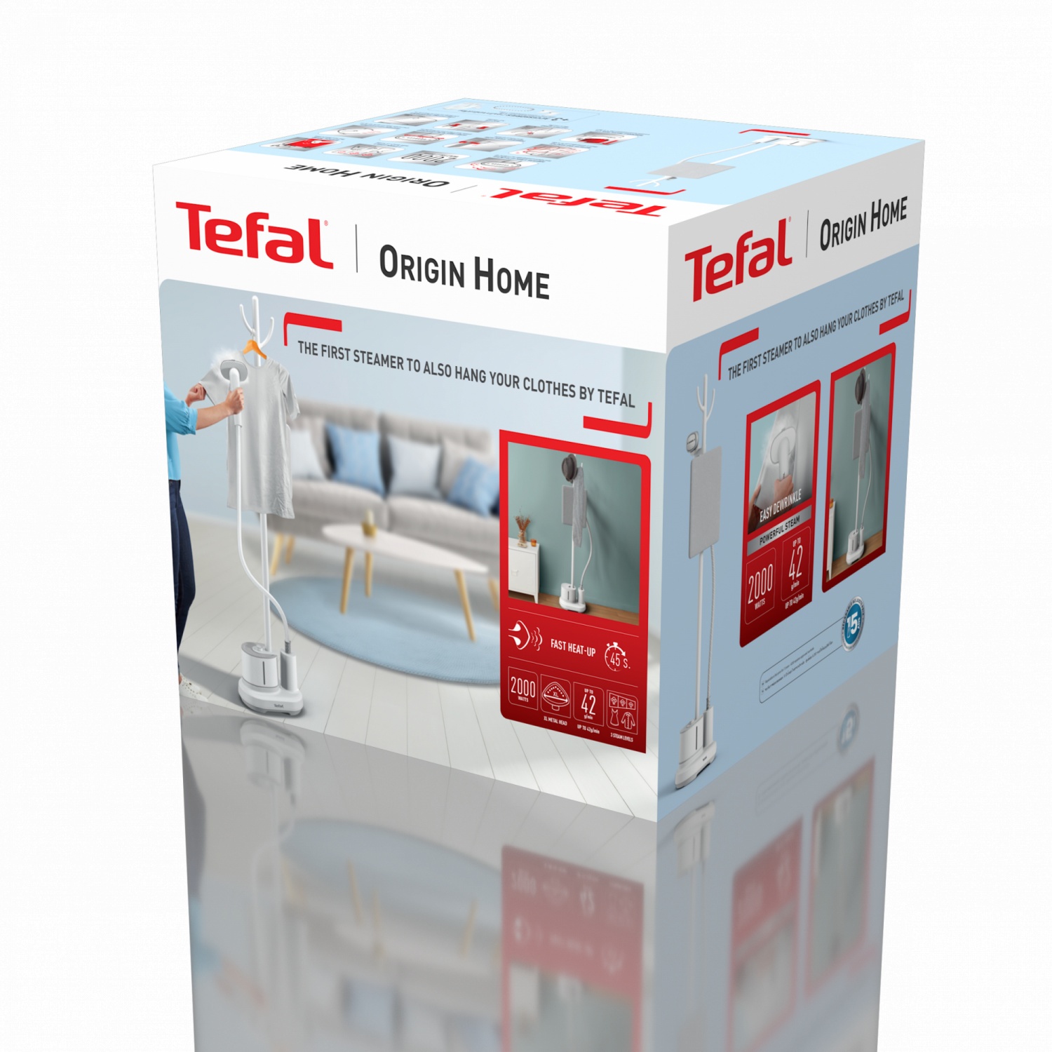 TEFAL เครื่องรีดถนอมผ้าไอน้ำ 2000 วัตต์ รุ่น IT3280T1 สีขาว