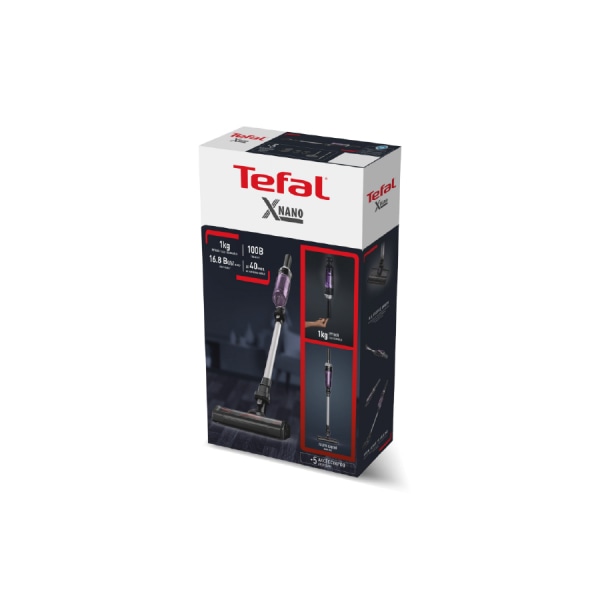 TEFAL เครื่องดูดฝุ่นไร้สาย X-NANO ESSENTIAL 100 วัตต์ รุ่น TY1129WO สีดำ-ม่วง