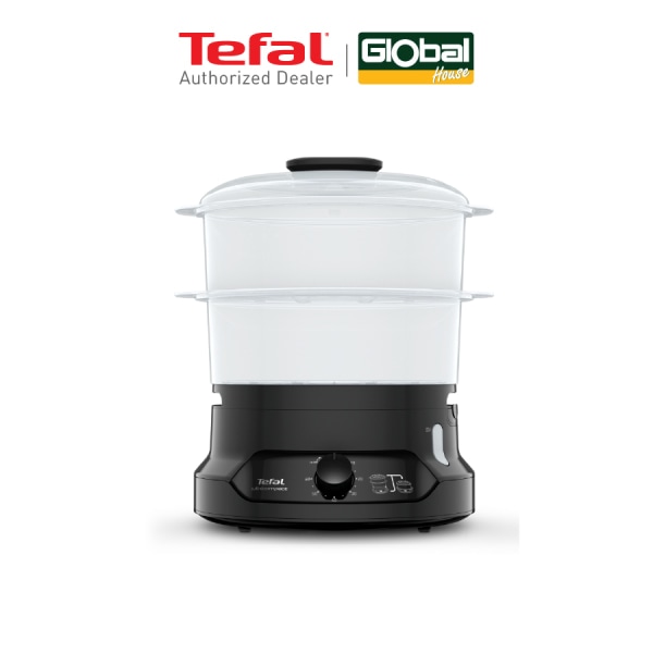 TEFAL หม้อนึ่งไฟฟ้า MINICOMPACT 2 ชั้น 800 วัตต์ ความจุ 6 ลิตร รุ่น VC1398 สีดำ