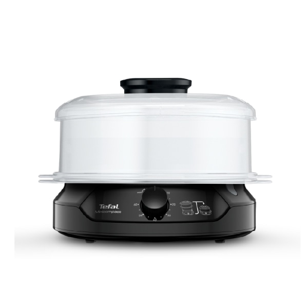 TEFAL หม้อนึ่งไฟฟ้า MINICOMPACT 2 ชั้น 800 วัตต์ ความจุ 6 ลิตร รุ่น VC1398 สีดำ