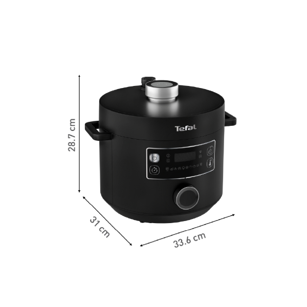 TEFAL หม้ออัดแรงดันไฟฟ้า Turbo Cuisine ขนาด 5 ลิตร รุ่น CY755866 สีดำ