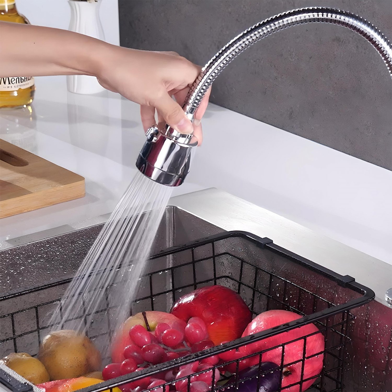 IRIS ก๊อกอ่างล้างจานสแตนเลสปัดเงา ปรับน้ำได้ 2 ระดับงวงสแตนเลส IR-52107