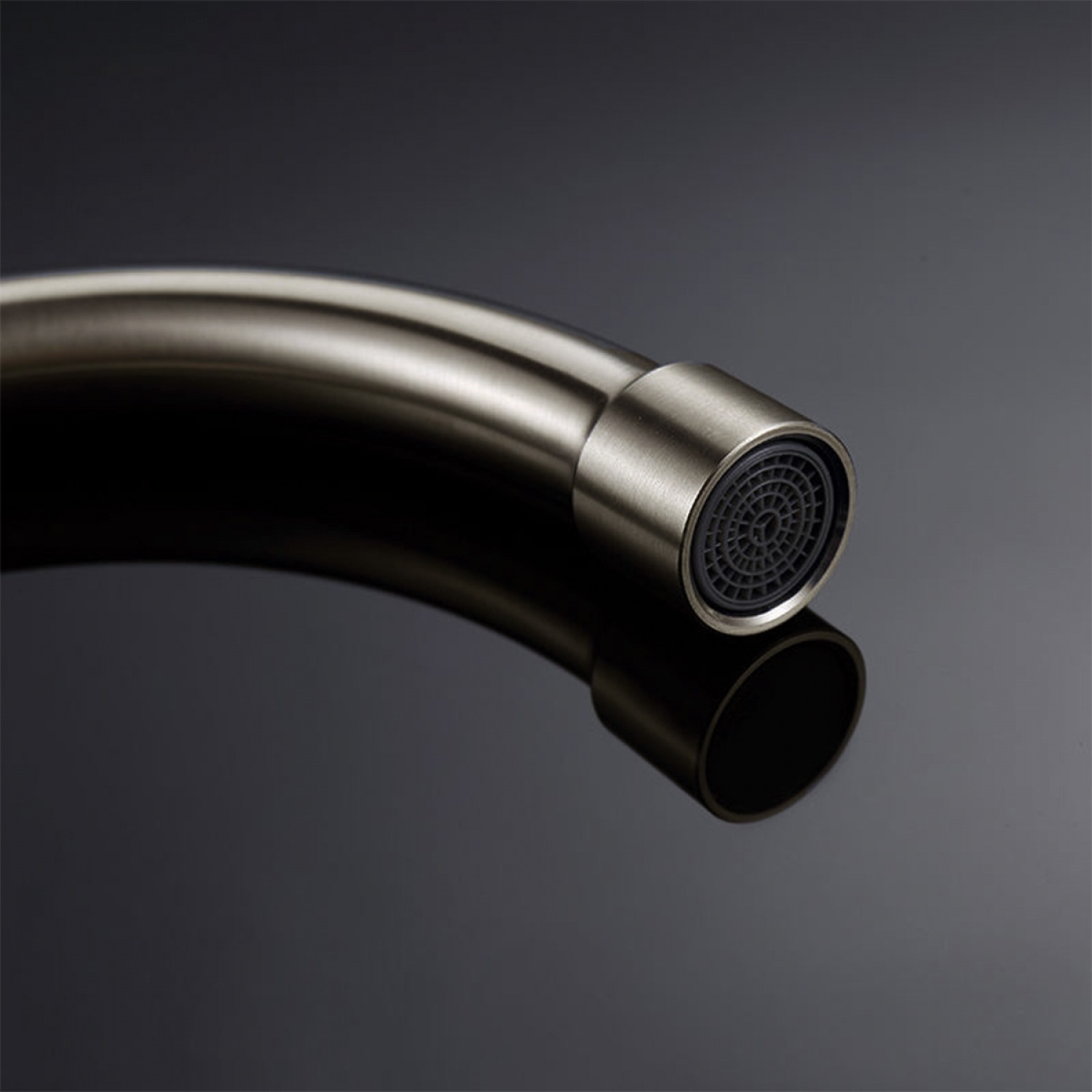 IRIS ก๊อกอ่างล้างจานสแตนเลสแบบปัด ซาติน เคลือบสารกันสนิม โค้งตัว U รุ่นปากกรอง IR-52110