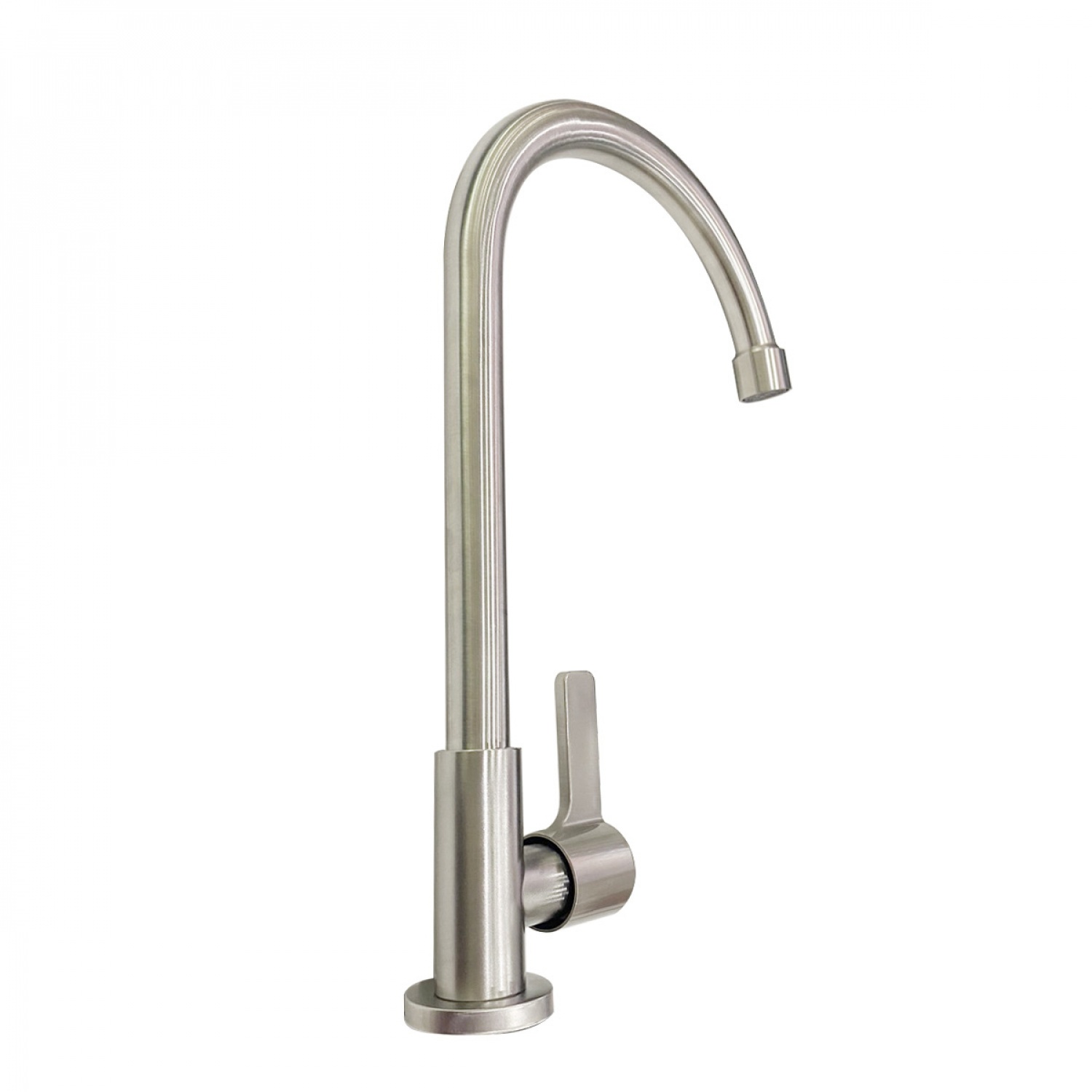 IRIS ก๊อกอ่างล้างจานสแตนเลสแบบปัด ซาติน เคลือบสารกันสนิม โค้งตัว U รุ่นปากกรอง IR-52110