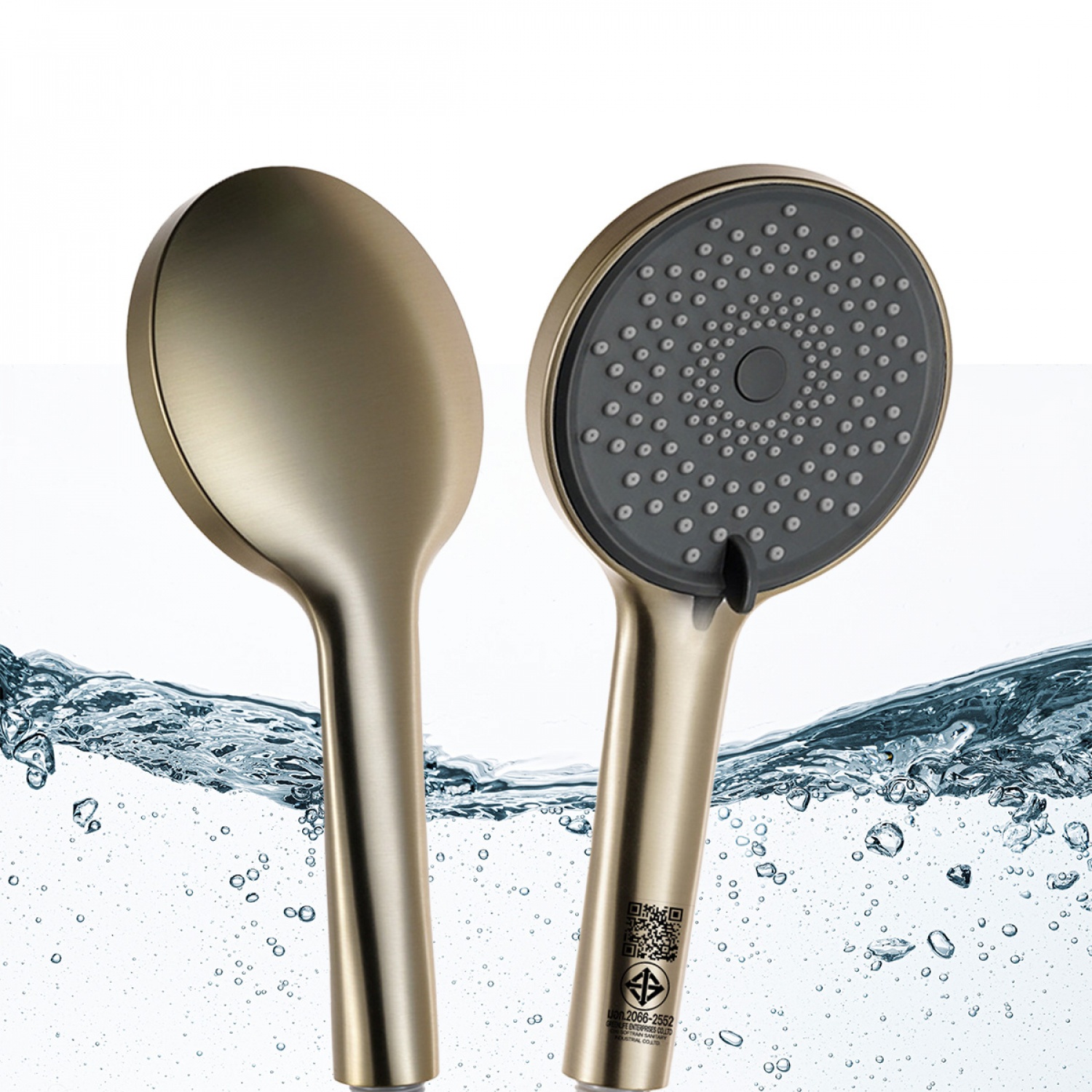 VERNO ชุดฝักบัวหน้าใหญ่พิเศษสีทองด้านปรับน้ำ 3 ระดับ พร้อมสายยาว 1.50 cm.พร้อมขาฝักบัวหมุนได้ 360 องศา VN-11023