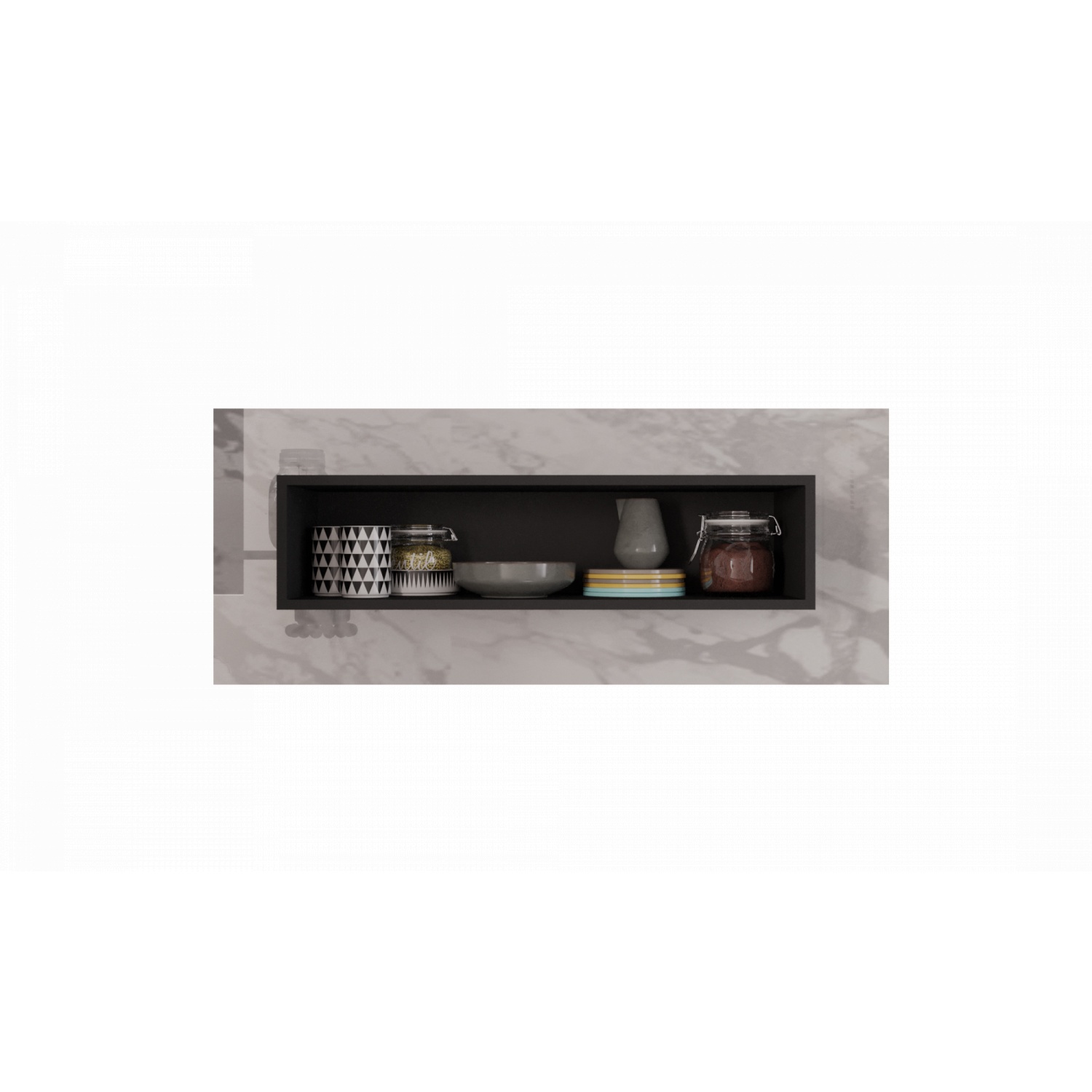 MJ ตู้แขวนเสริม รุ่น  EC-WS2080X-DC สีดาร์กช็อค