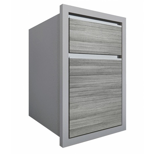 MJ ตู้ลิ้นชัก  48x59x71 ซม. SAV-F604 สีเทาลายไม้