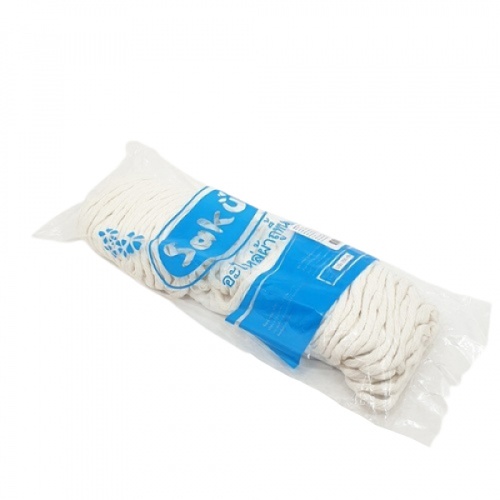 SAKU อะไหล่ผ้าม็อบหนีบ 14 นิ้ว ขนาด 18x40x4.5 ซม. 300 กรัม สีขาว