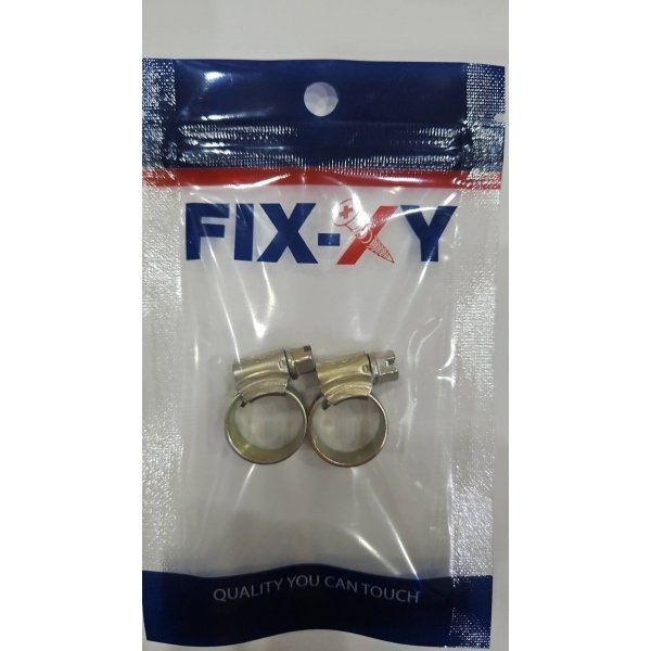 FIX-XY เข็มขัดรัดสายแก๊ส3/8-1/2 (แพ็ค2) สีทองเหือง