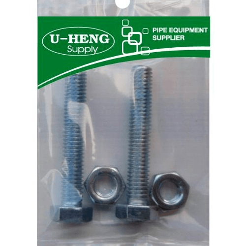 สกรูพร้อมน็อต 1/2x2 (2ชิ้น/แพ๊ค) uheng