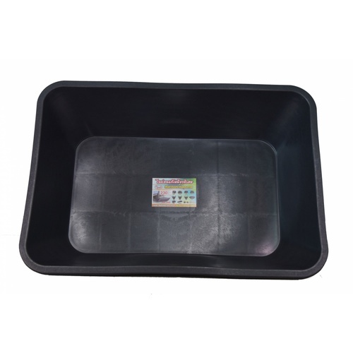 W.PLASTIC อ่างเปลสี่เหลี่ยม ขนาด 240 ลิตร 92x130x28 ซม. (เหนียวพิเศษ) สีดำ