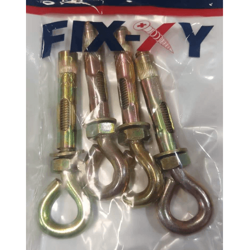 พุคเหล็กห่วงกลม M8 รุ่น EH-002 (4ชิ้น/แพ็ค) FIX-XY