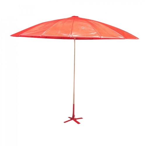 ร่มผ้าใบคูนิล่อนหนังแท้ 2หน้า 380ไมครอน เบอร์ 60  18 ก้าน 5มม.SYP6013 สีแดง 