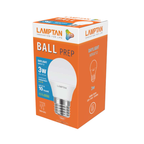 LAMPTAN หลอดไฟปิงปอง LED 3W แสงเดย์ไลท์ E27