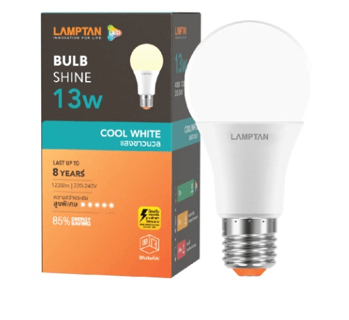 Lamptan หลอดไฟ LED BULB 13W รุ่น SHINE E27 แสงคลูไวท์