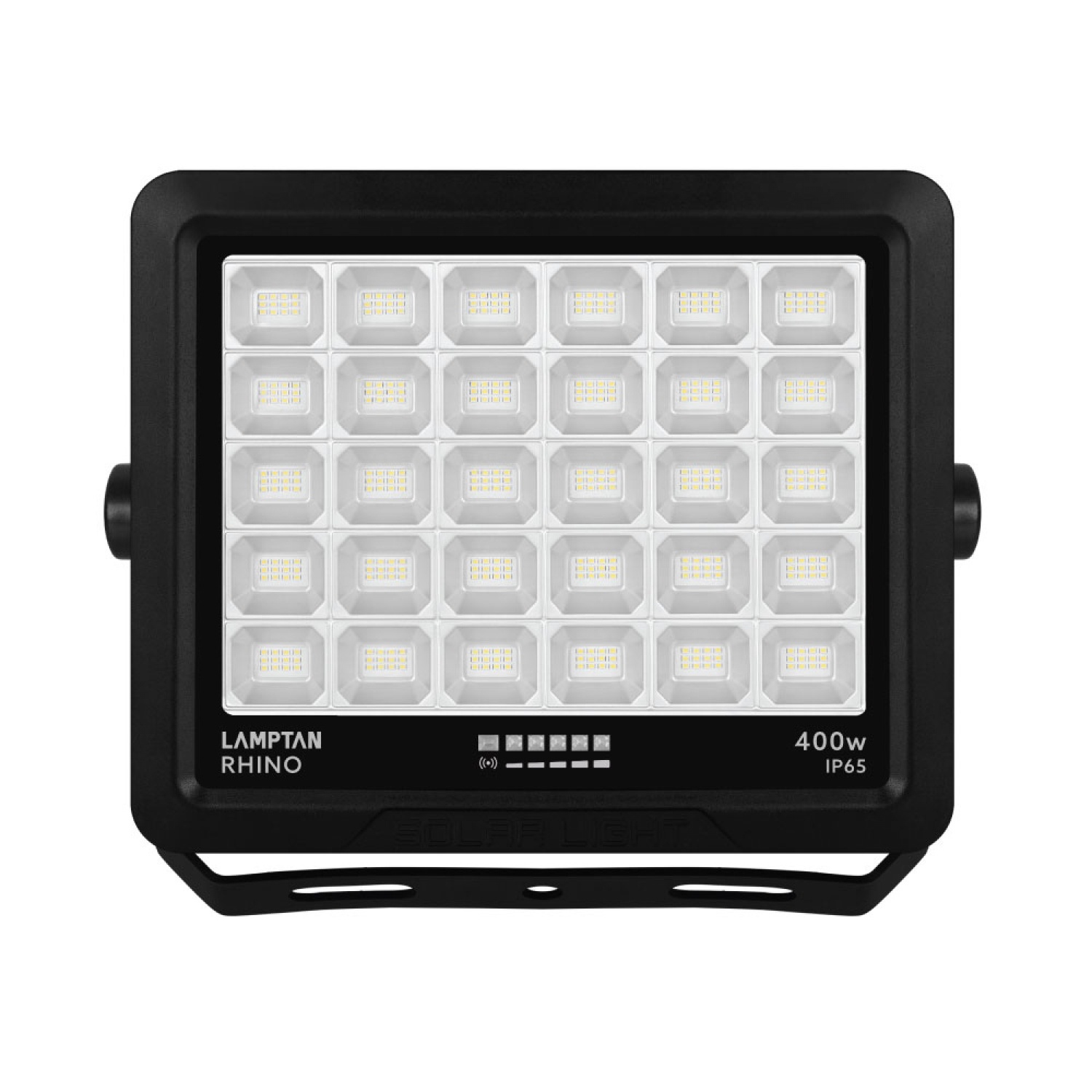 LAMPTAN โคมไฟฟลัดไลท์โซลาร์เซลล์ LED 400W รุ่นไรโน + รีโมท IP65 แสงเดย์ไลท์