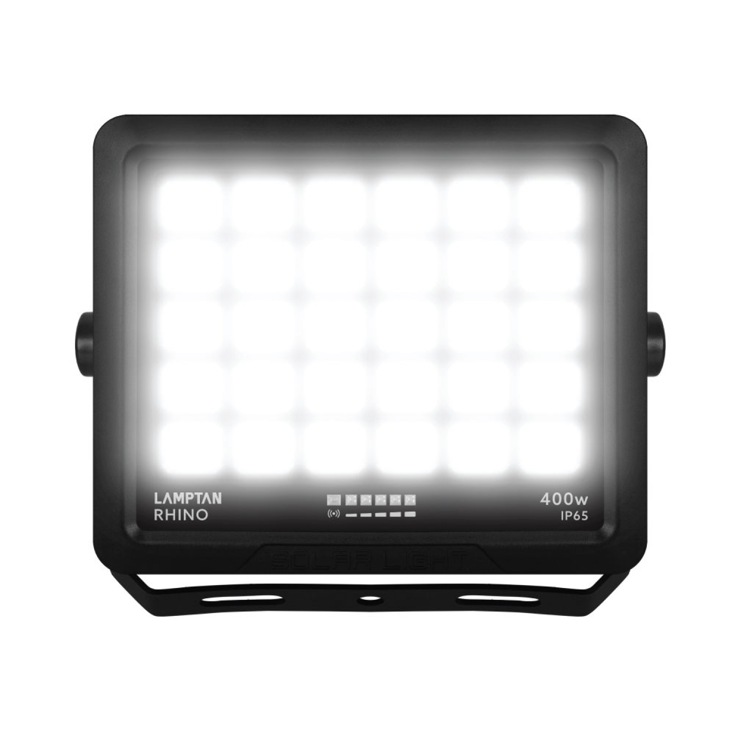 LAMPTAN โคมไฟฟลัดไลท์โซลาร์เซลล์ LED 400W รุ่นไรโน + รีโมท IP65 แสงเดย์ไลท์