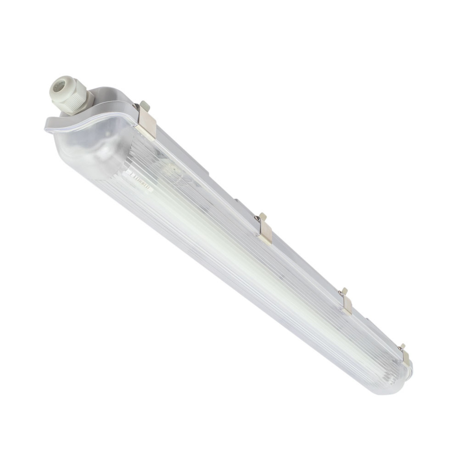 LAMPTAN โคมกันน้ำกันฝุ่นพร้อมหลอด LED T8 1X10W แสงเดย์ไลท์ รุ่นลิ้นการ์ด