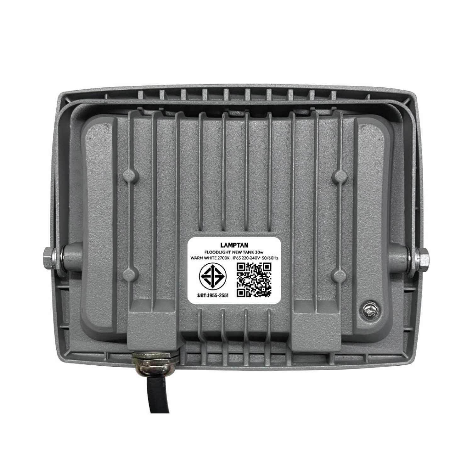 LAMPTAN โคมไฟฟลัดไลท์ LED 30W รุ่นนิวแทงค์ แสงวอร์มไวท์ 