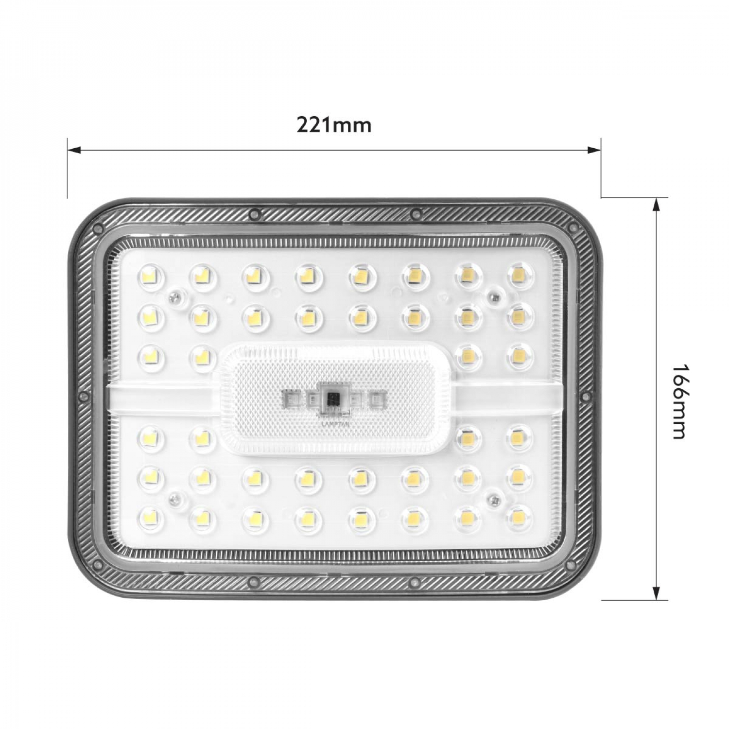 LAMPTAN โคมไฟฟลัดไลท์โซลาร์ LED 150W รุ่นอาร์ค แสงเดย์ไลท์