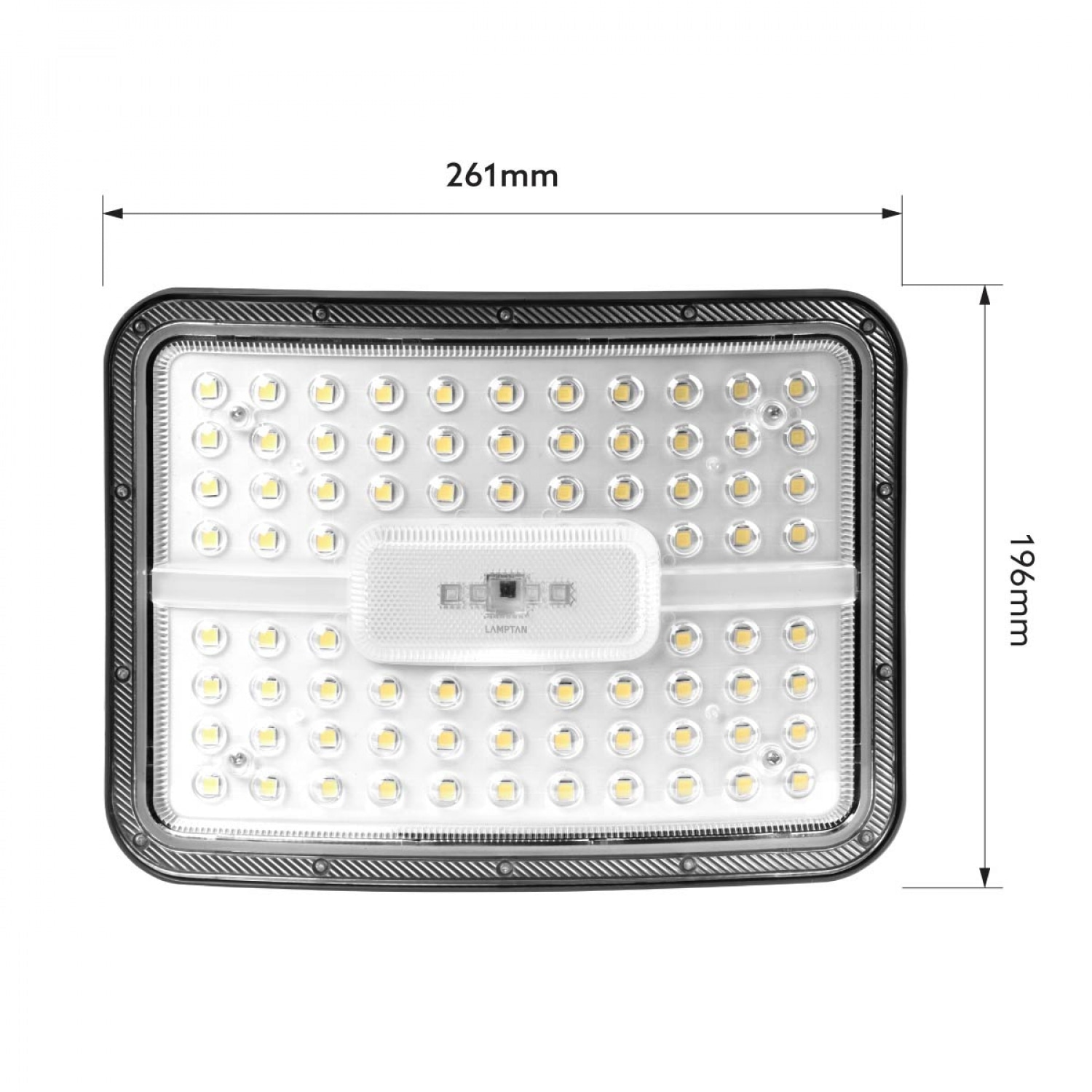 LAMPTAN โคมไฟฟลัดไลท์โซลาร์ LED 300W รุ่นอาร์ค แสงเดย์ไลท์