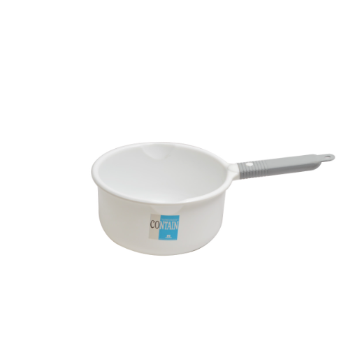 RUENGWA ขันน้ำพลาสติกมีด้าม รุ่น 9314 ขนาด 18.4x31x9 ซม. สีขาว