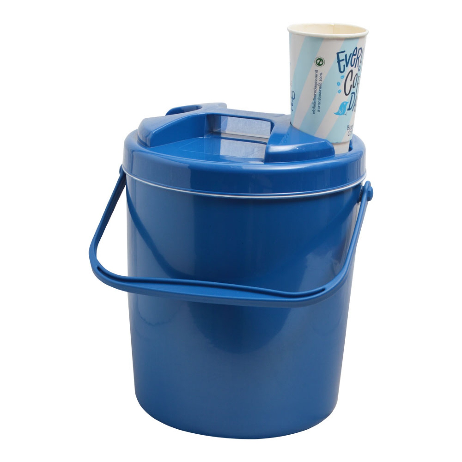 RUENGWA กระติกน้ำ ขนาด 12 ลิตร พร้อมที่วางแก้ว สีน้ำเงิน