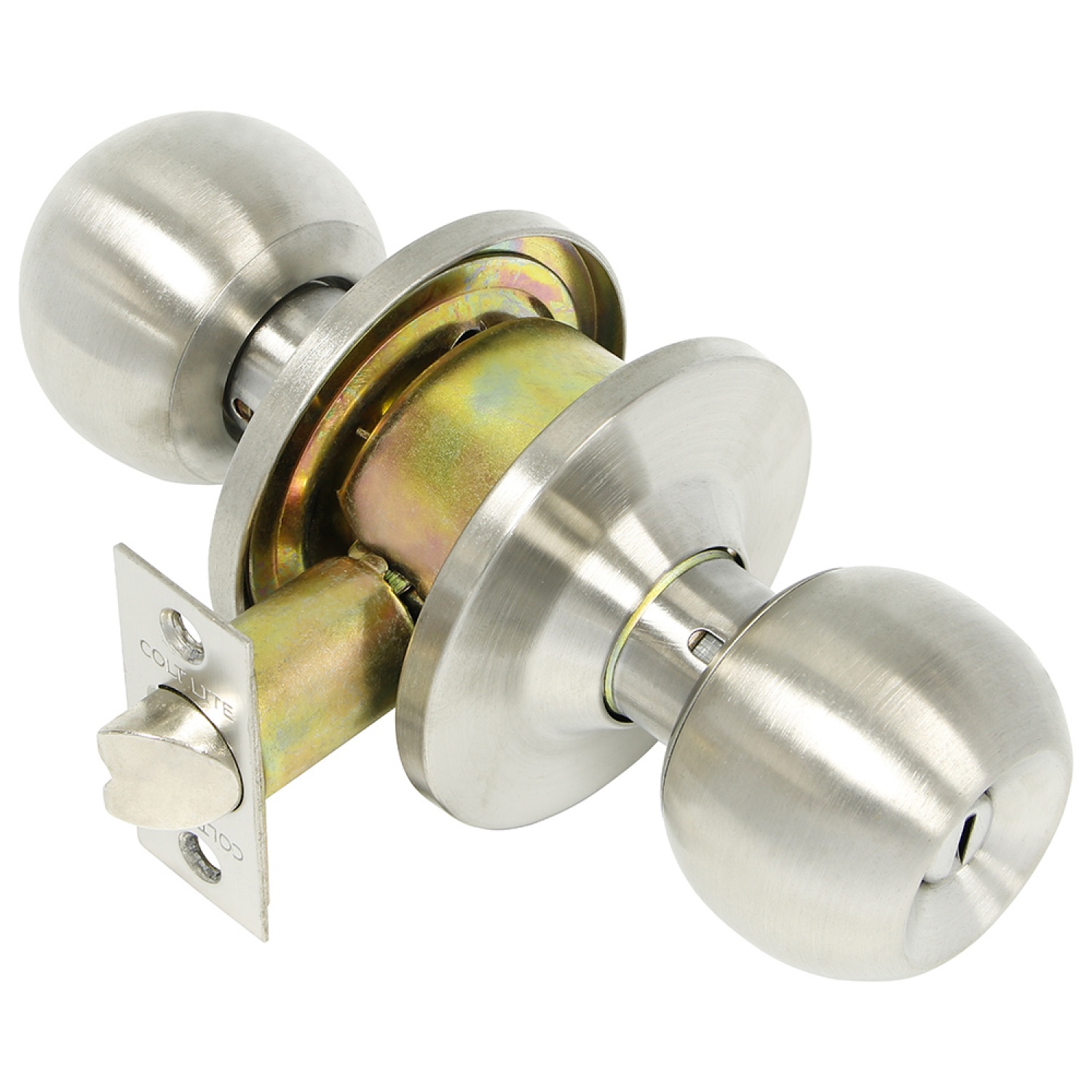 COLT LITE ลูกบิดห้องน้ำ จานใหญ่(หนา) สเตนเลส-201 รุ่น B5871 SS สีสเตนเลส