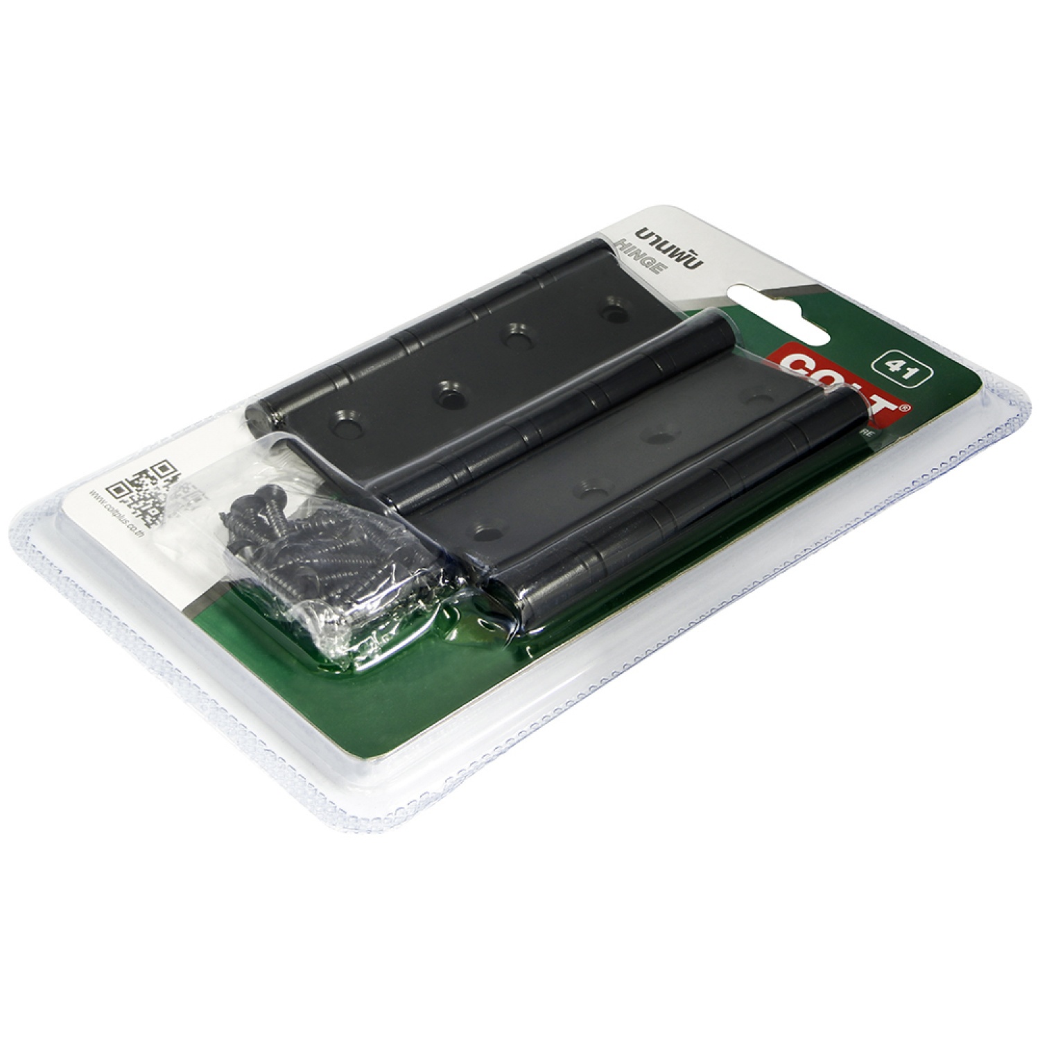 COLT บานพับประตูสเตนเลสเรุ่น 41 ขนาด 4 x 3 นิ้ว x 2 มม. (แพ็ก 3 ชิ้น) สีดำ(Limited edition)