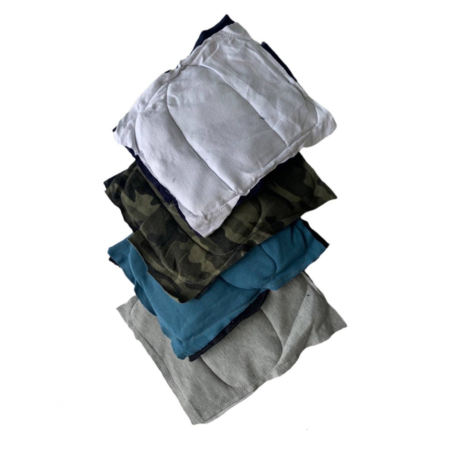 ผ้าเย็บวนคละสี 10 kg. ขนาด 10x10 นิ้ว