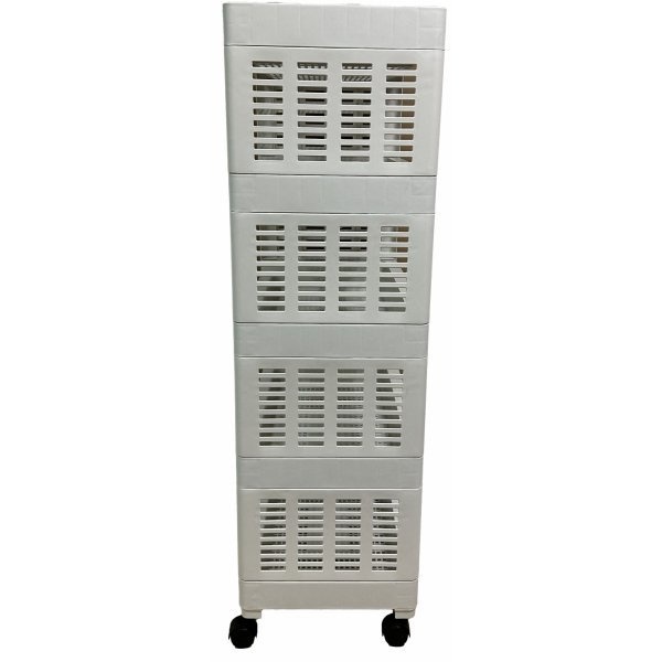 NOBURU ชั้นวางเอนกประสงค์ 5 ชั้น มีล้อ AB 30x50x99 ซม. รุ่น KSH-SQV-02/4-1 สีขาว