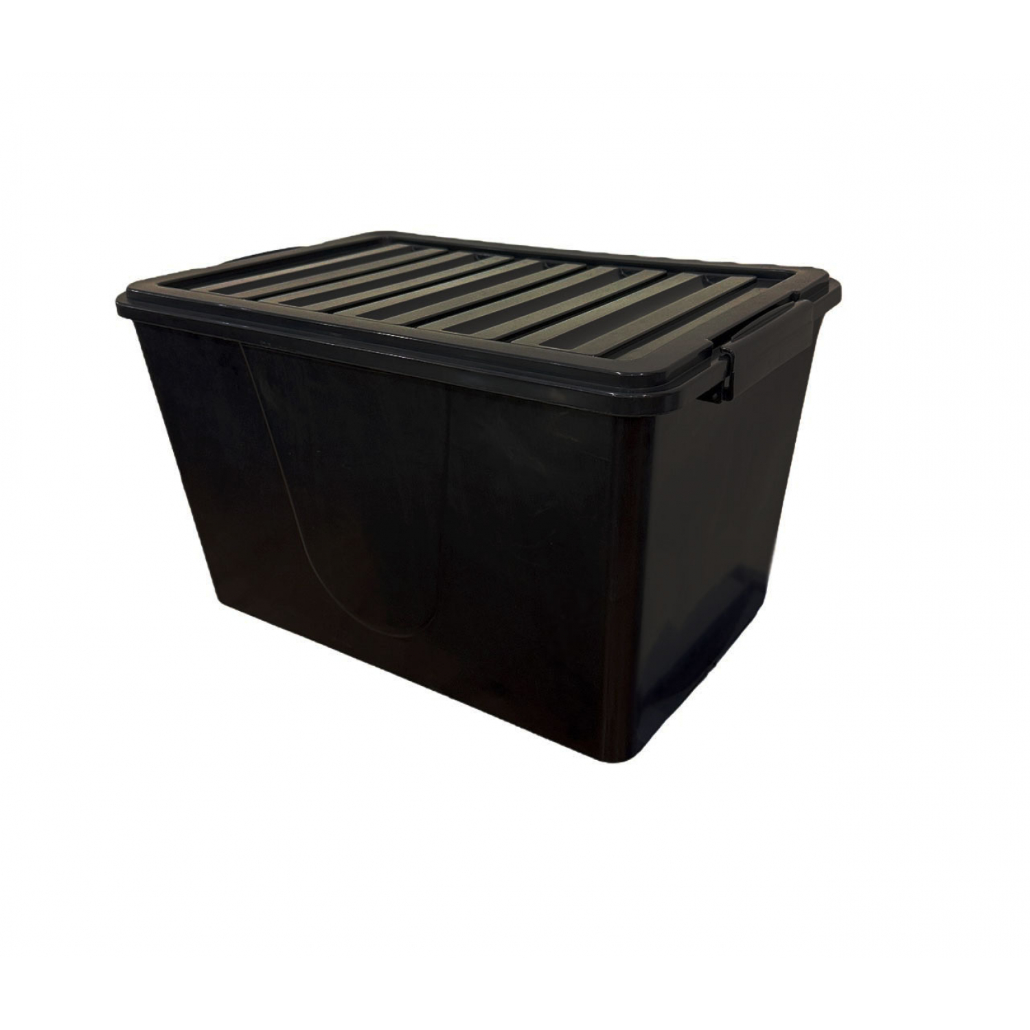 GOME กล่องเก็บของพลาสติกล้อเลื่อน #50 ลิตร สีดำ ฝาสีดำ