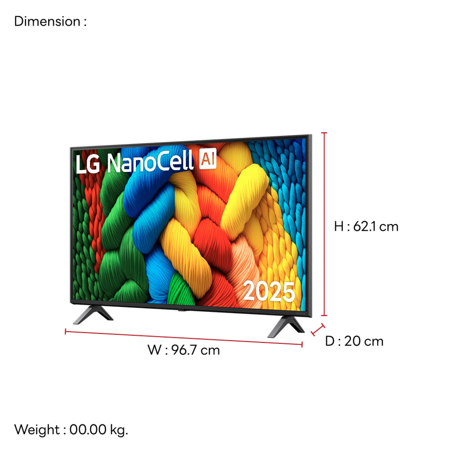 LG โทรทัศน์ NanoCell 4K Smart TV ขนาด 43 นิ้ว รุ่น 43NANO80ASA.ATM สีดำ