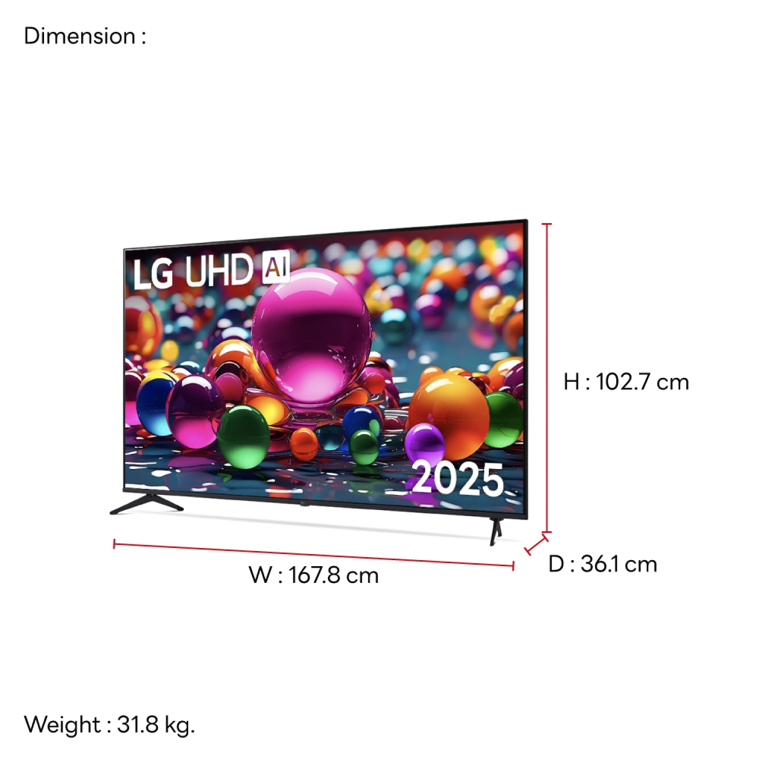 LG โทรทัศน์ 4K Smart TV UHD ขนาด 75 นิ้ว รุ่น 75UA8450PSA.ATMQ สีดำ