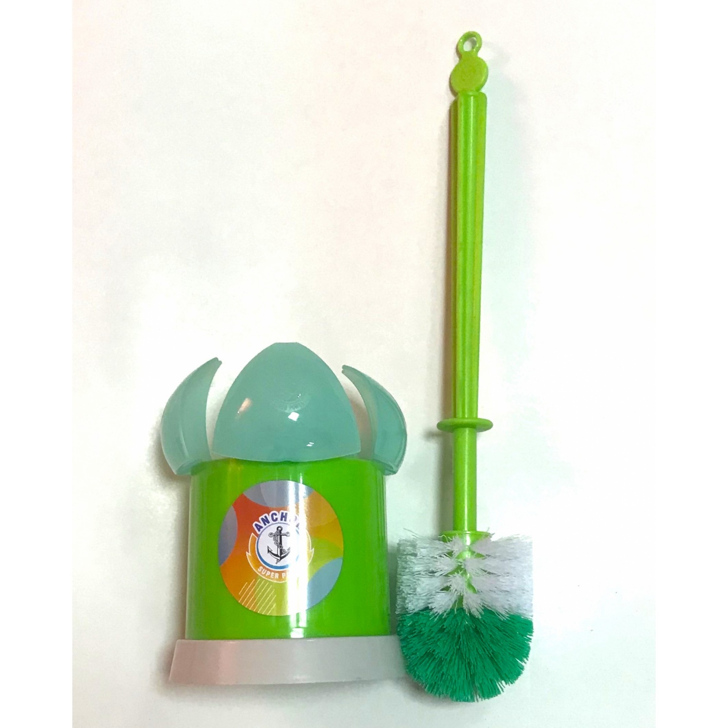 ANCHOR แปรงทำความสะอาดสุขภัณฑ์ พร้อมที่เก็บ รุ่น อีซี่แสตนด์ สีเขียว